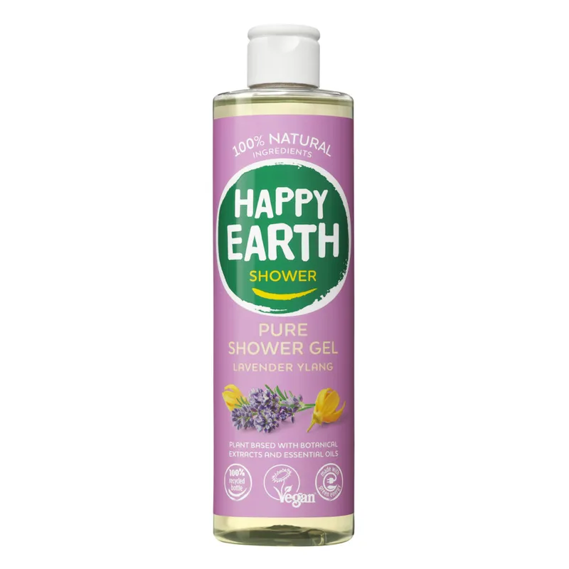 Happy Earth 100% Natuurlijke Douchegel Lavender Ylang 300 ml van Happy Earth – productfoto