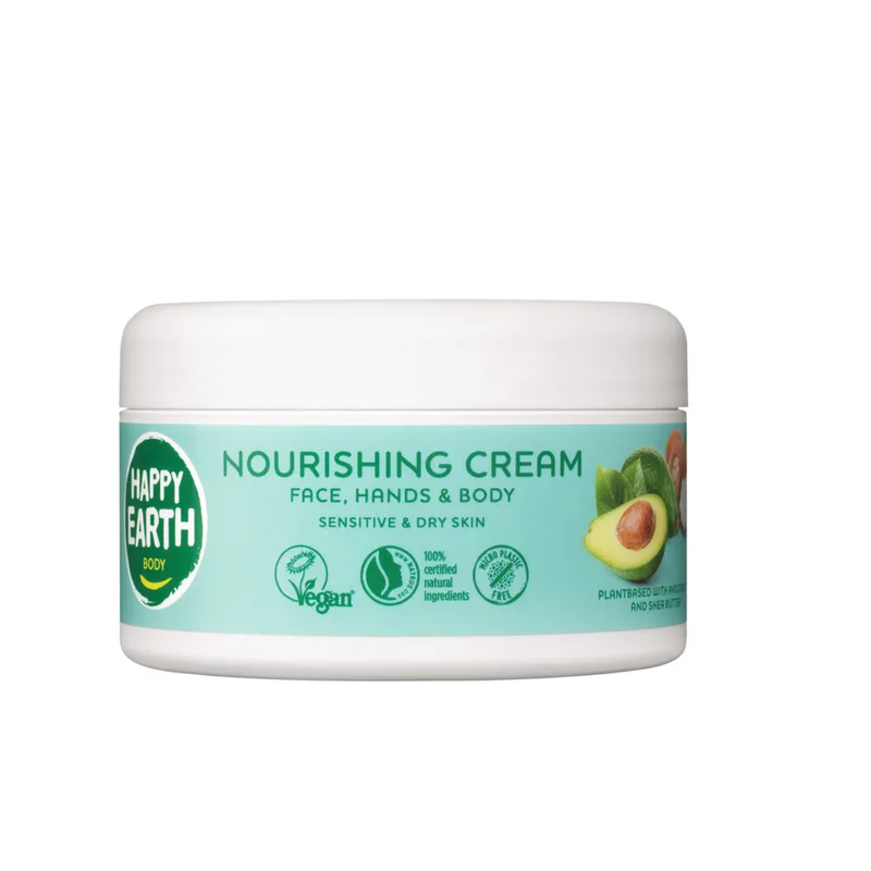 Happy Earth 100% Natuurlijke Voedende Créme Sensitive & Dry Skin 200 ml by Happy Earth – product photo