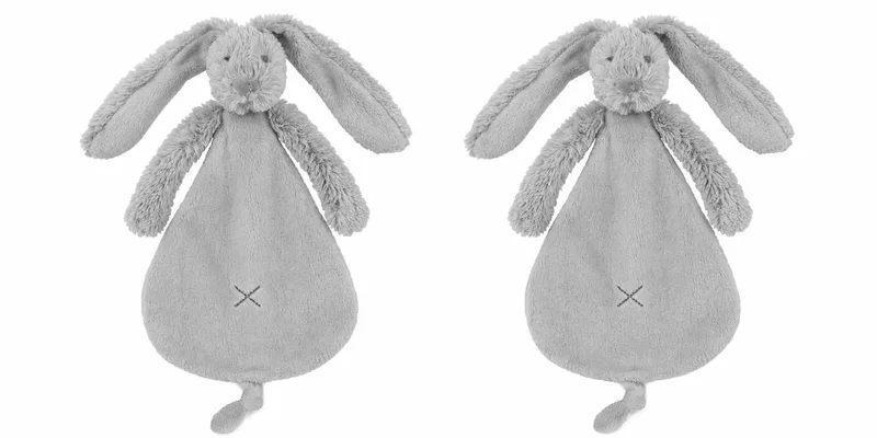 2 Happy Horse Richie Knuffeldoekjes - Baby cadeau - Kraamcadeau - Tuttle doekjes by Happy Horse in Grey – product photo