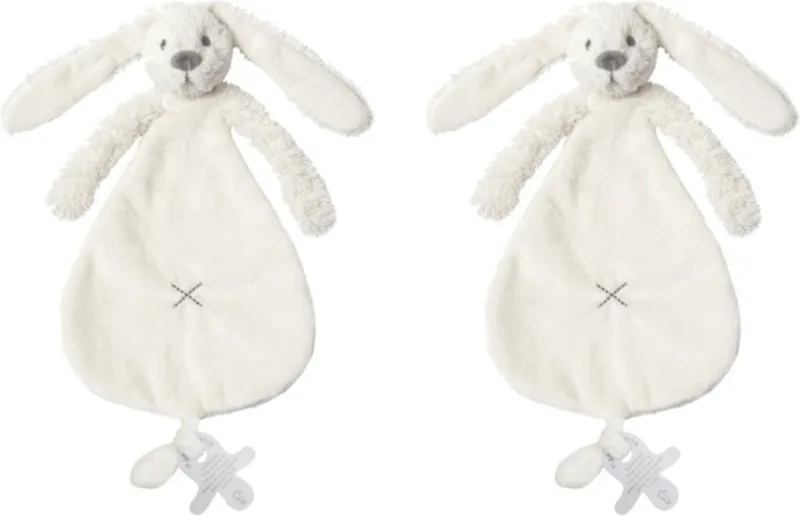 2 Happy Horse Richie Knuffeldoekjes - Baby cadeau - Kraamcadeau - Tuttle doekjes de Happy Horse en Ivoire – photo produit