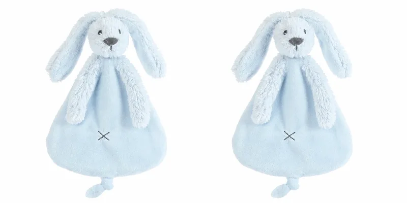 2 Happy Horse Richie Knuffeldoekjes - Baby cadeau - Kraamcadeau - Tuttle doekjes de Happy Horse en Bleu – photo produit