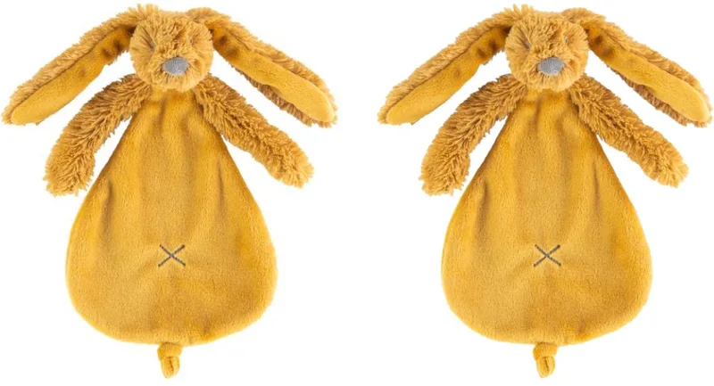 2 Happy Horse Richie Knuffeldoekjes - Baby cadeau - Kraamcadeau - Tuttle doekjes by Happy Horse in Ochre – product photo