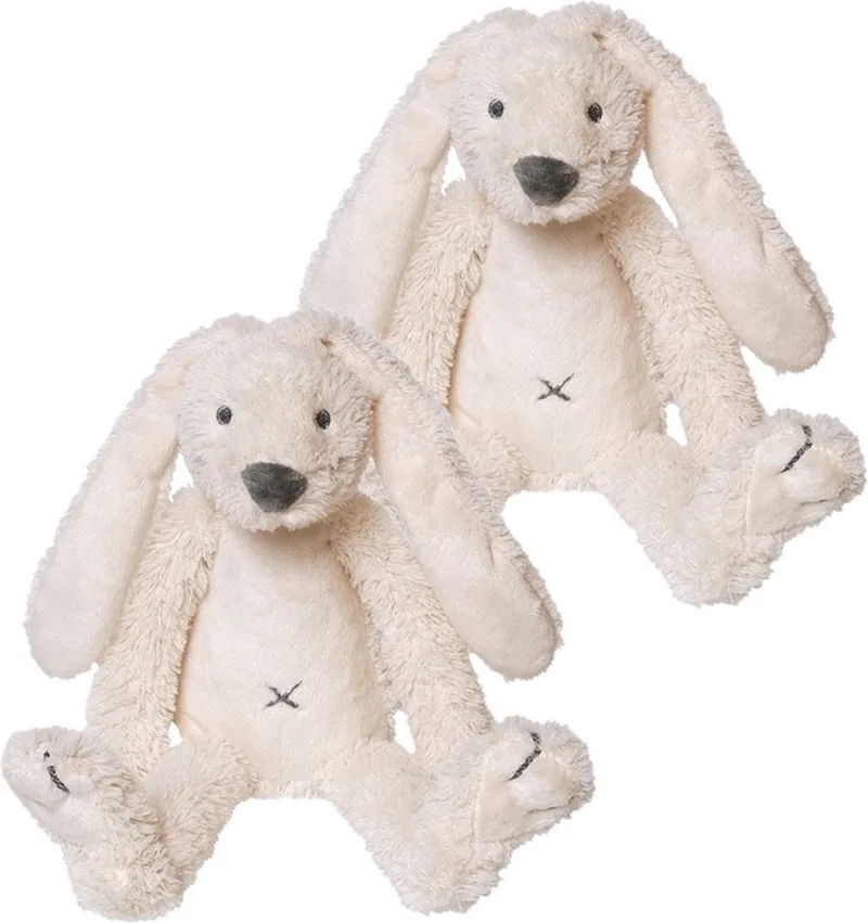 2x stuks happy Horse knuffel konijn Richie 28 cm - Konijnen knuffels by Happy Horse in White – product photo