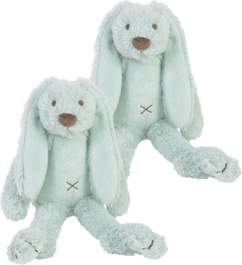 2x stuks happy Horse knuffel konijn Richie mint 28 cm - Konijnen speelgoed knuffels. van Happy Horse in Groen – productfoto