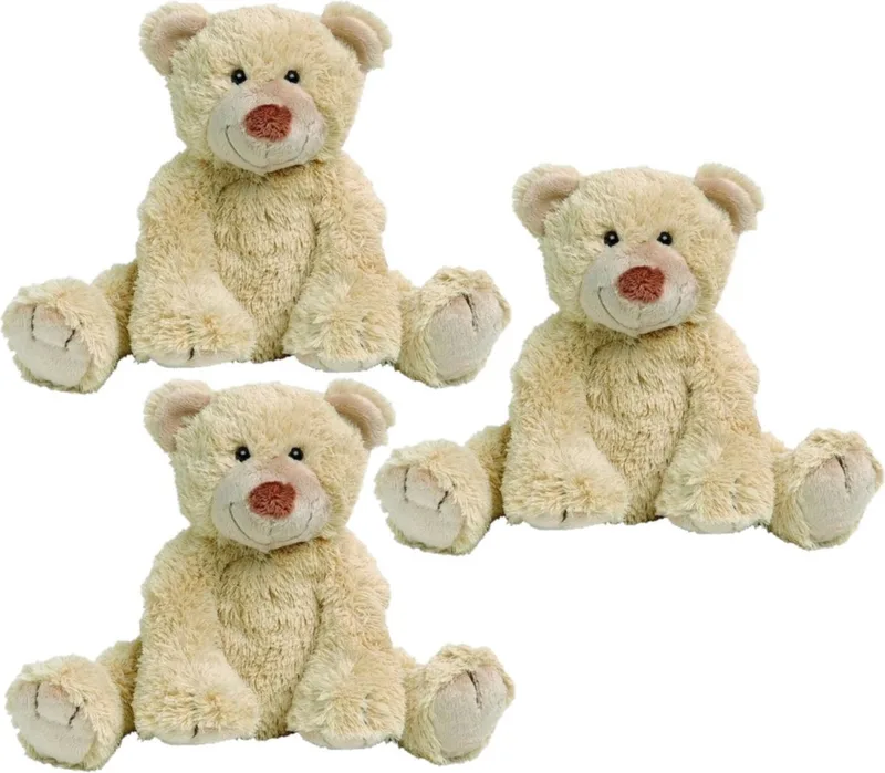 3x stuks happy Horse beige pluche knuffelbeer Boogy 35 cm - Beren dieren speelgoed knuffels van Happy Horse in Meerkleurig – productfoto
