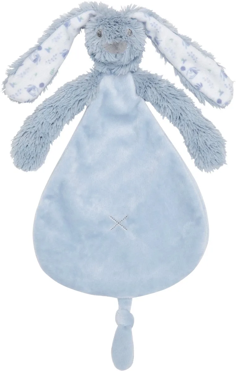 Graphic Konijn Richie Knuffeldoek - Baby cadeau de Happy Horse en Vergrijsd Blauw – photo produit