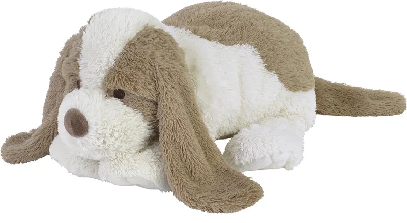 Hond David Knuffel 38cm - Wit/Beige - Baby knuffel by Happy Horse in White – product photo