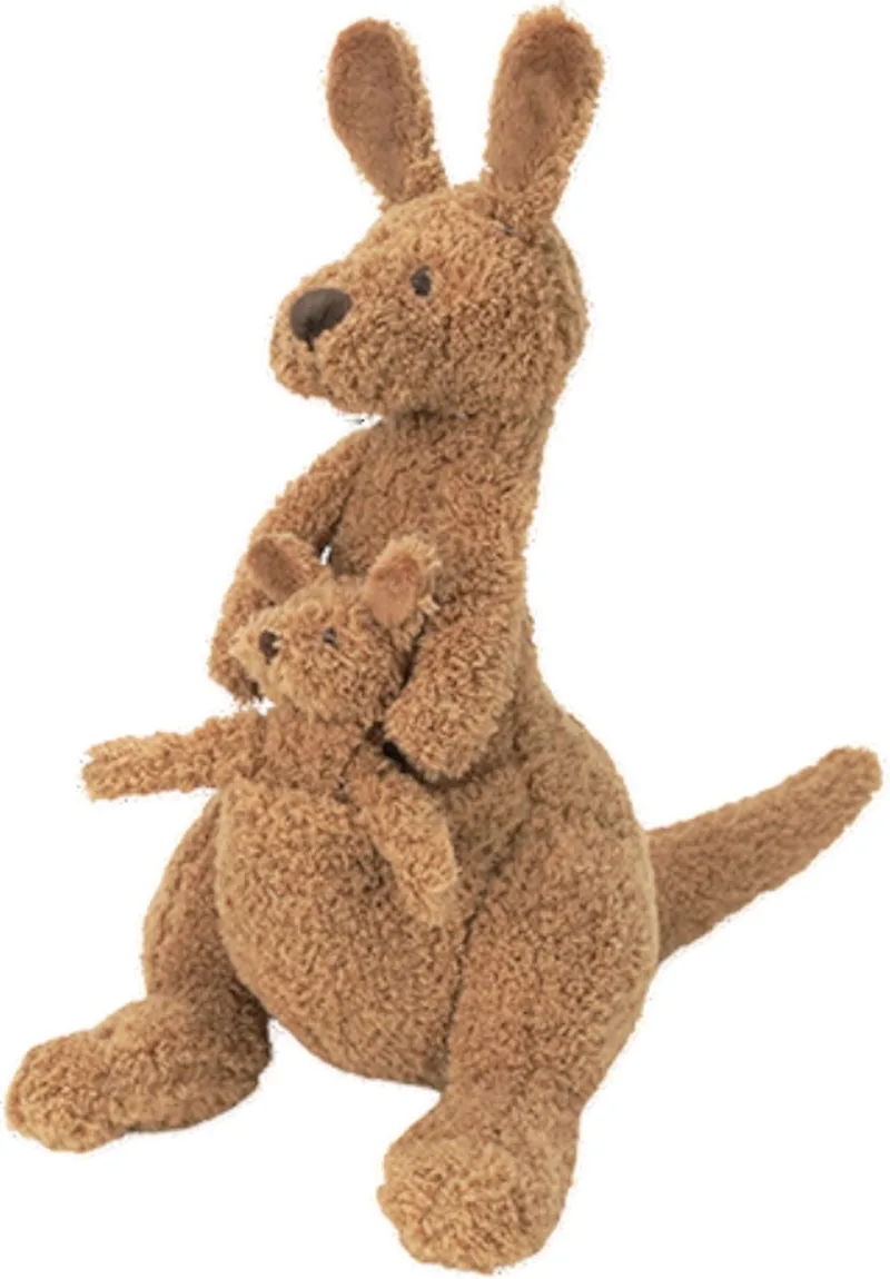 Kangoeroe Kick Knuffel 24 cm - Baby knuffel fra Happy Horse i Brun – produktbillede
