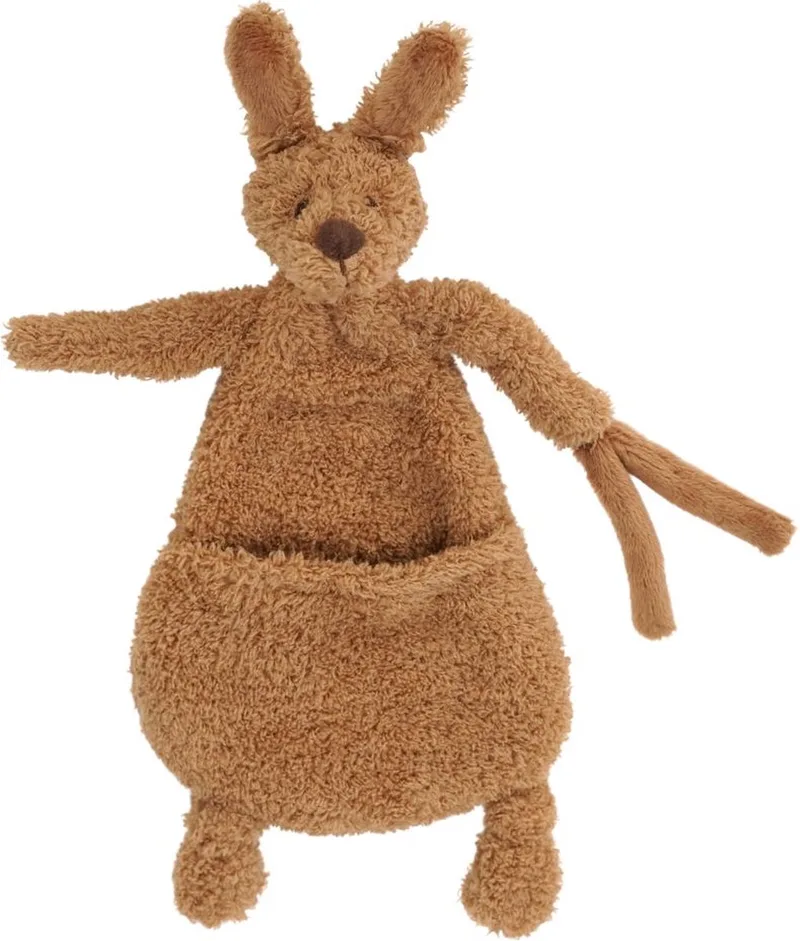 Kangoeroe Kick Knuffeldoek 22 cm - Baby cadeau de Happy Horse en Marron – photo produit