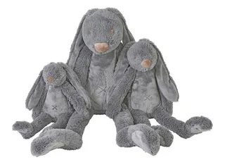 Konijn Richie Knuffel 28cm - Baby knuffel de Happy Horse en Gris foncé – photo produit 2 sur 2
