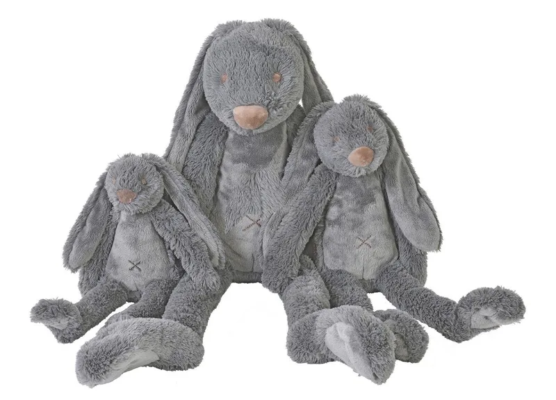 Konijn Richie Knuffel 28cm - Baby knuffel de Happy Horse en Gris foncé – photo produit 2 sur 2