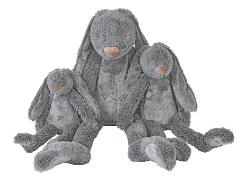 Konijn Richie Knuffel 38cm - Baby knuffel de Happy Horse en Gris foncé – photo produit 2 sur 2
