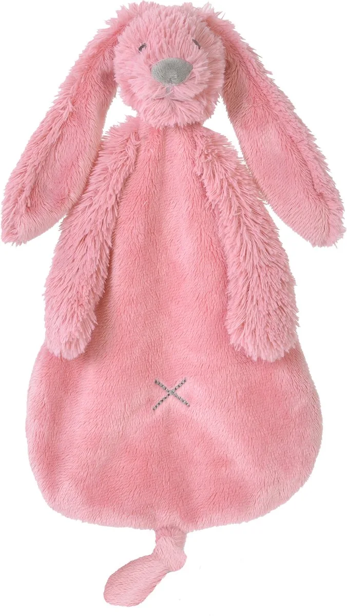 Konijn Richie Knuffeldoekje - Baby cadeau by Happy Horse in Donkerroze – product photo