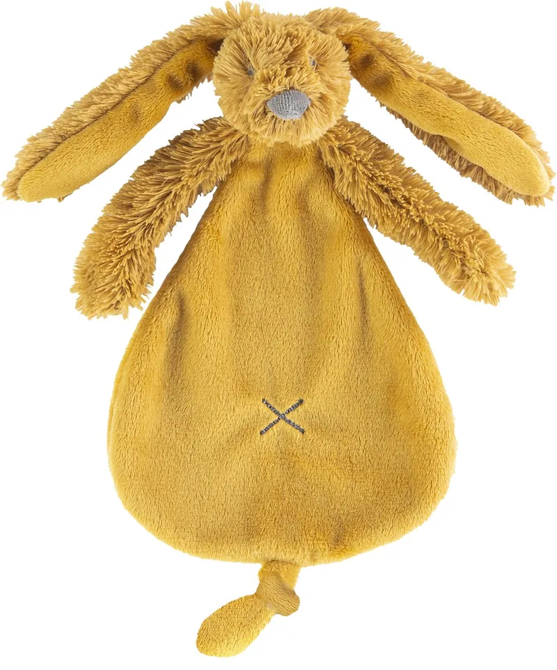 Konijn Richie Knuffeldoekje - Baby cadeau by Happy Horse in Okergeel – product photo