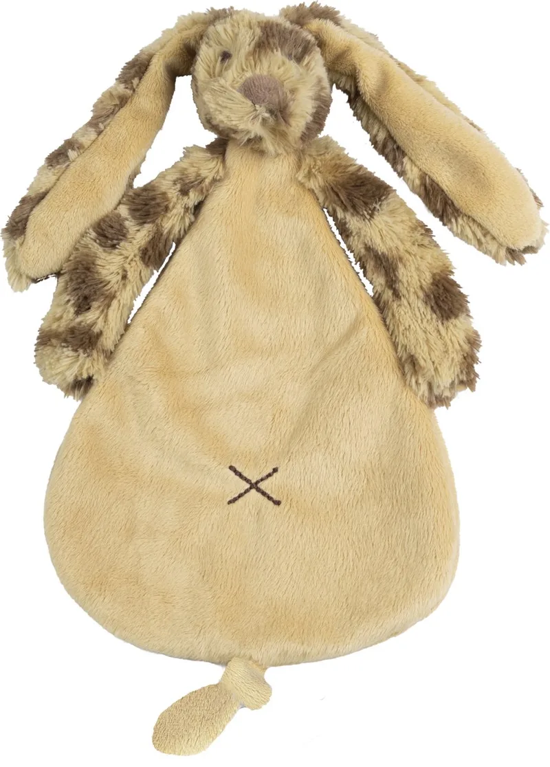 Konijn Richie Knuffeldoekje - Happy Jubilee (beige/bruin) - Baby cadeau by Happy Horse in Beige 1 – product photo