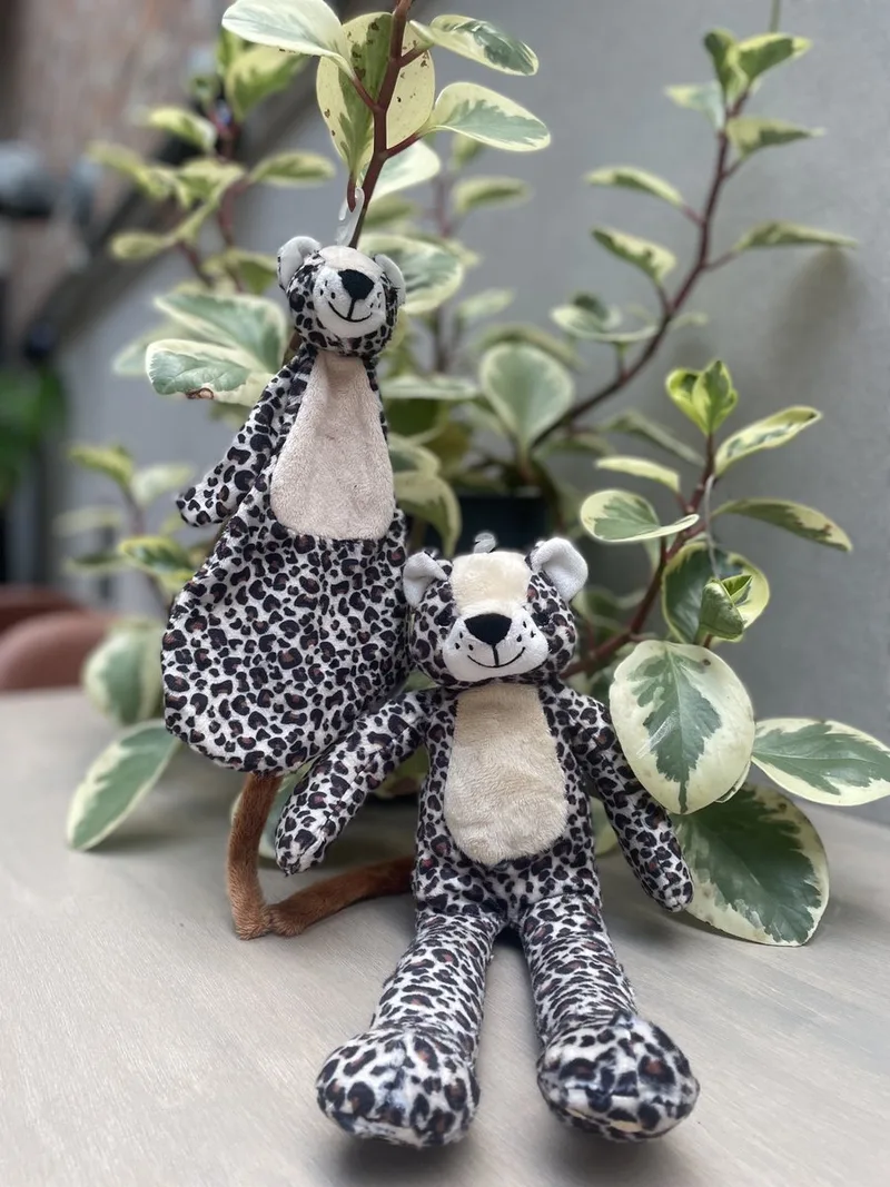 Leopard Lou x Happy Horse Set luipaard - knuffeldoek - knuffel by Happy Horse in Beige – product photo