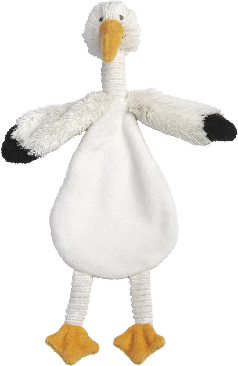 Ooievaar Sky Knuffeldoekje - Baby cadeau by Happy Horse in White – product photo