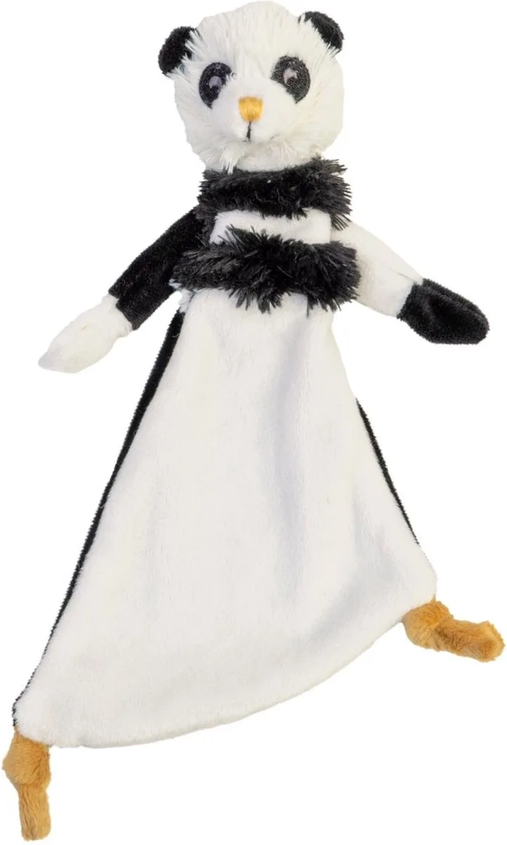 Panda Phill Knuffeldoekje - Zwart/Wit - Baby cadeau by Happy Horse in Black – product photo