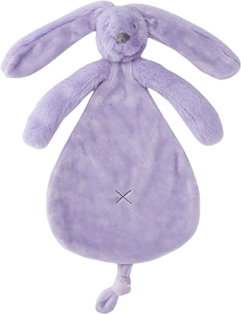 Recycled Konijn Richie Knuffeldoek 25 cm - Baby cadeau by Happy Horse in Purple – product photo
