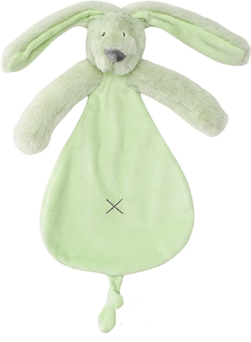 Recycled Konijn Richie Knuffeldoek 25 cm - Baby cadeau van Happy Horse in Pistachegroen – productfoto