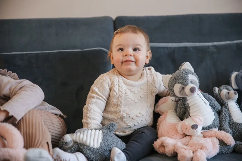 Stinkdier Knuffeldoekje - Baby cadeau fra Happy Horse i Lyserød – produktbillede 3 af 4