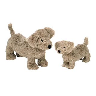 Teckel Duke Knuffel 28 cm - Baby knuffel fra Happy Horse i Brun – produktbillede 2 af 2