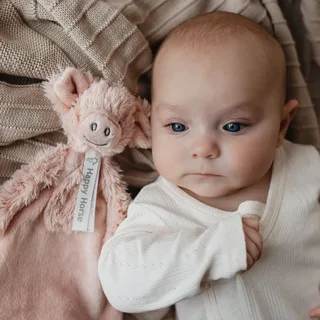 Varken Perry Knuffeldoekje - Baby cadeau by Happy Horse in Pink – product photo 3 of 3