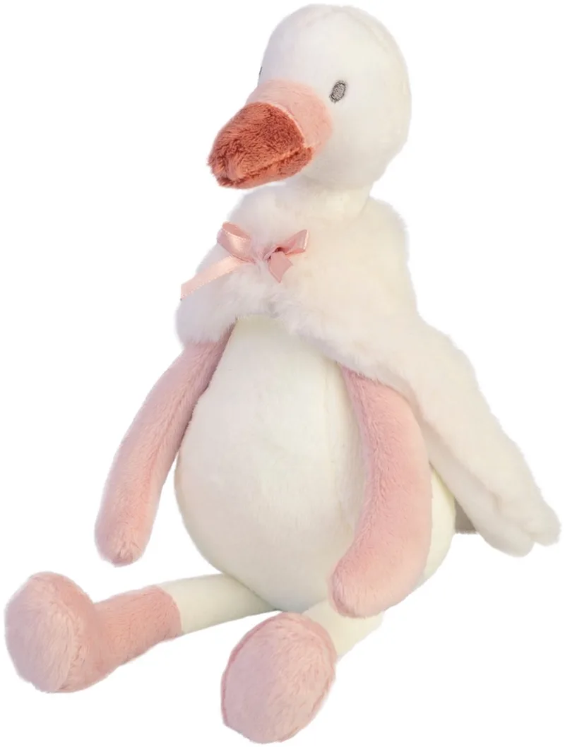 Zwaan Swizzle Knuffel 31cm - Baby knuffel fra Happy Horse i Hvid – produktbillede