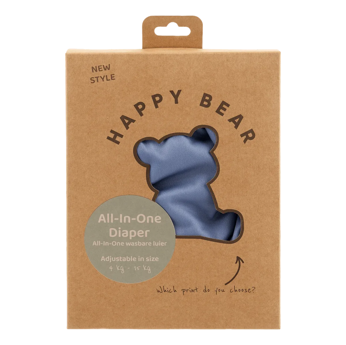 All-In-One luier | Denim de HappyBear Diapers – photo produit