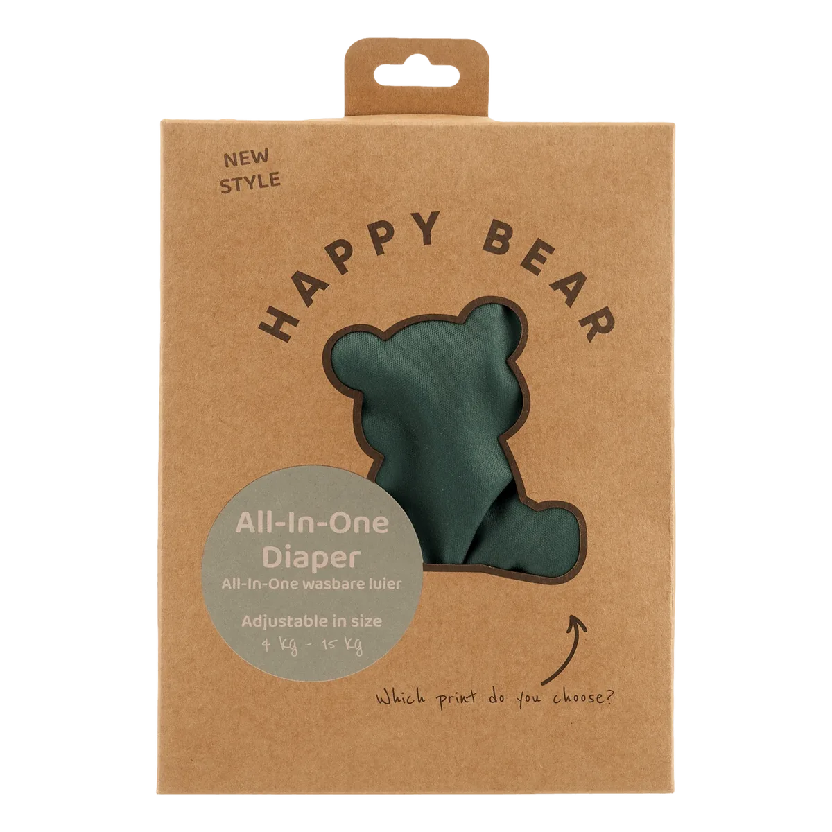 All-In-One luier | Olive de HappyBear Diapers – photo produit