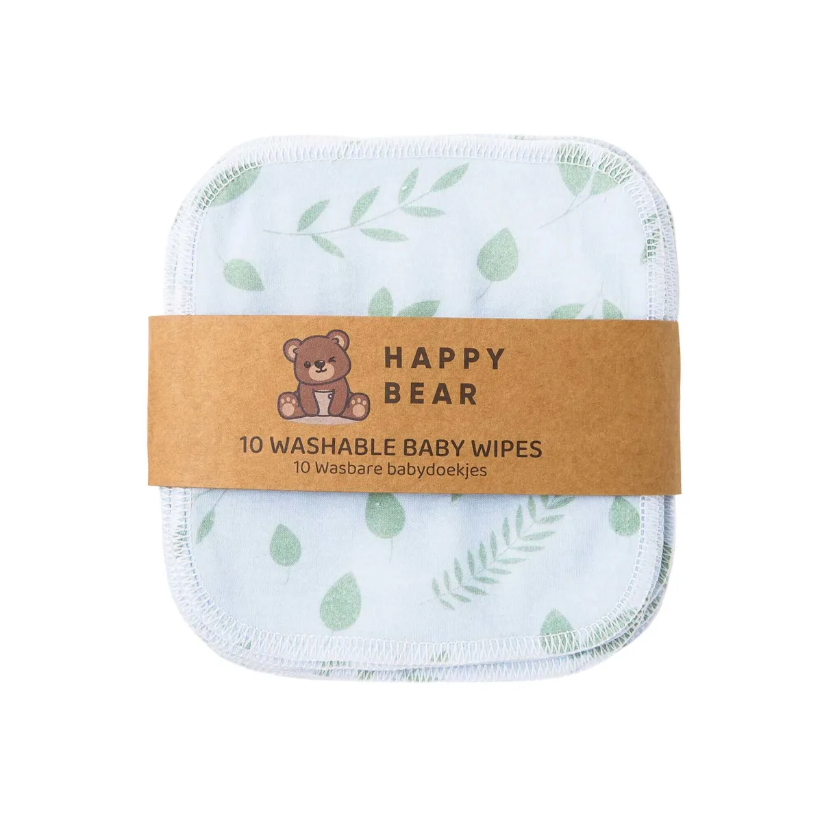 Babydoekjes set 10 stuks | Botanical von HappyBear Diapers – Produktfoto