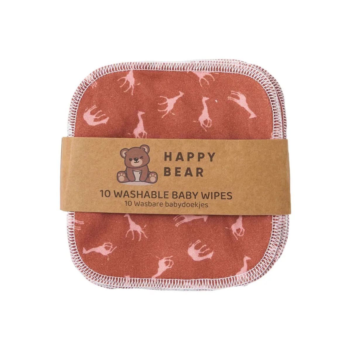 Babydoekjes set 10 stuks | Savanna van HappyBear Diapers – productfoto