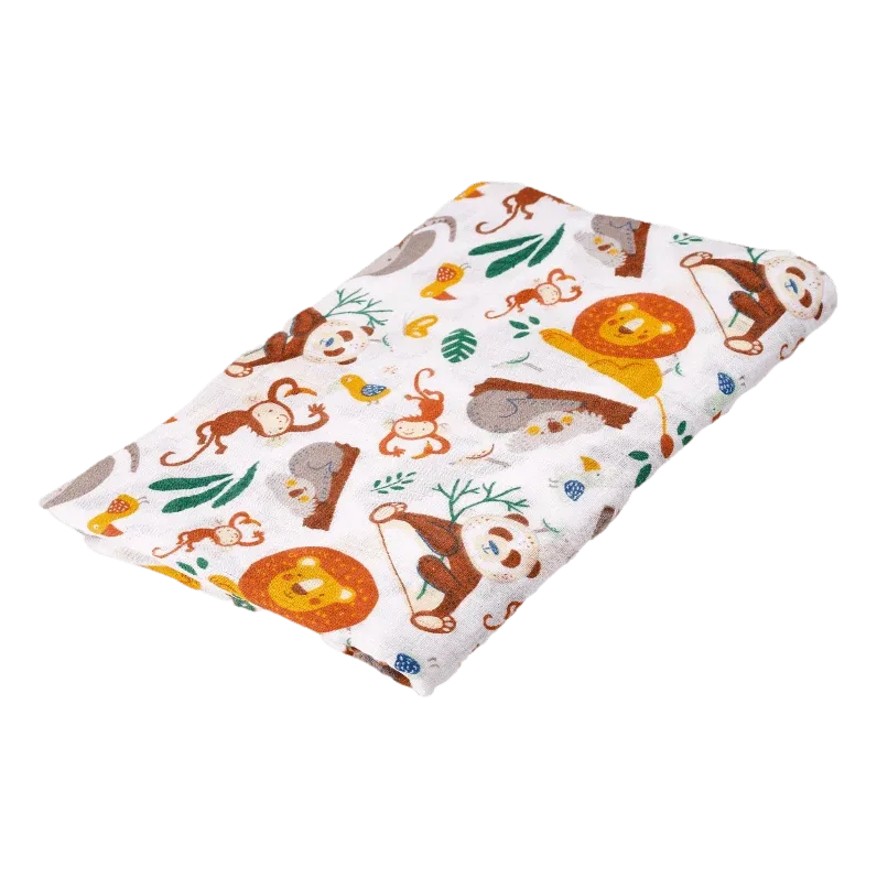 Hydrofiele doek | Wild Animals van HappyBear Diapers – productfoto