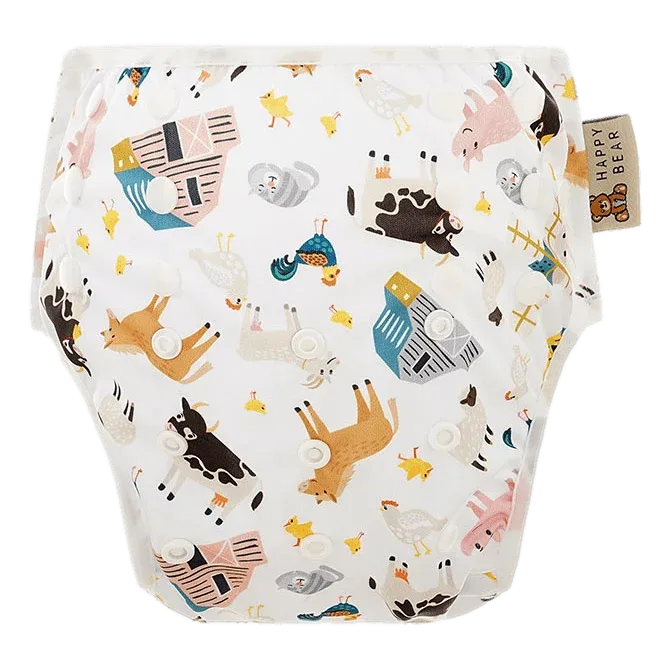 Zwemluier | Farm Animals van HappyBear Diapers – productfoto