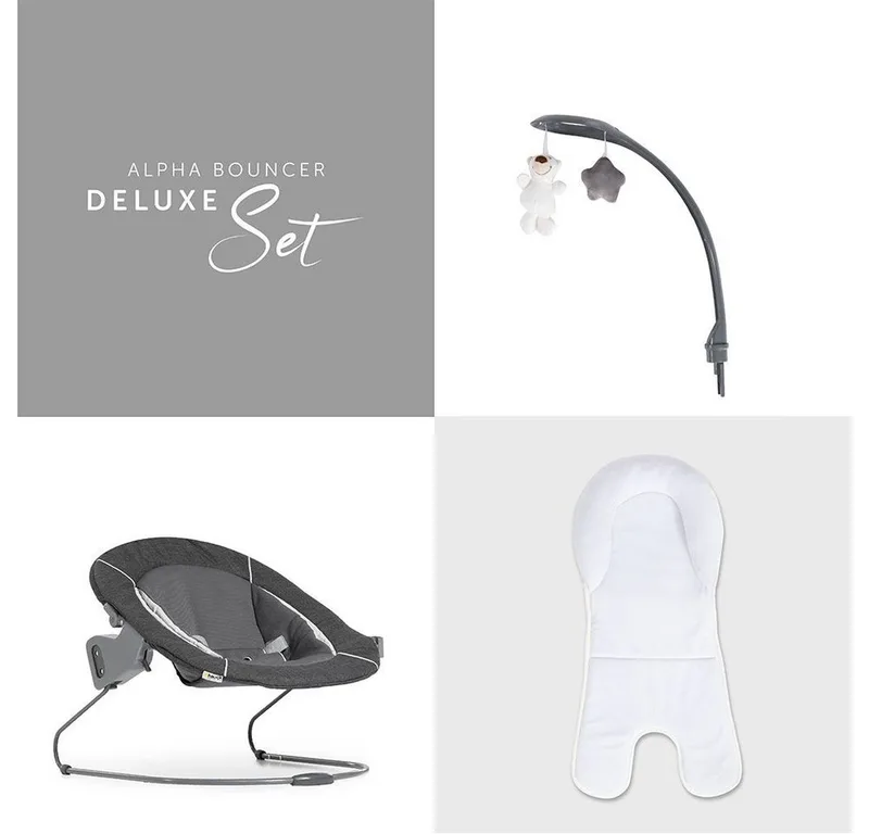 Alpha Bouncer 2 in 1 Deluxe - Wipstoel von Hauck in Melange Grey – Produktfoto 3 von 5