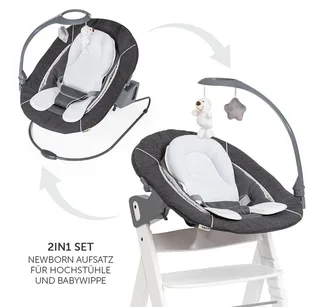 Alpha Bouncer 2 in 1 Deluxe - Wipstoel von Hauck in Melange Grey – Produktfoto 4 von 5