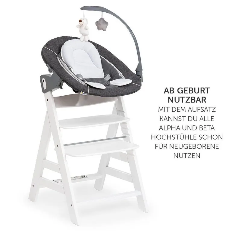 Alpha Bouncer 2 in 1 Deluxe - Wipstoel von Hauck in Melange Grey – Produktfoto 5 von 5