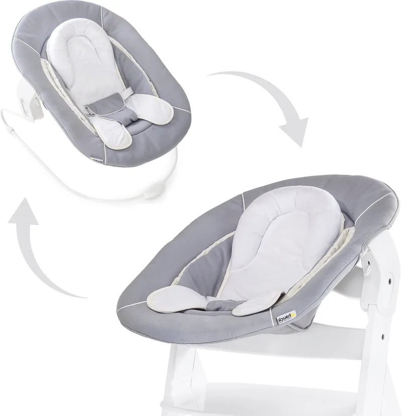 Alpha Bouncer 2 in 1 - wipstoel från Hauck i Stretch Grey – produktbild