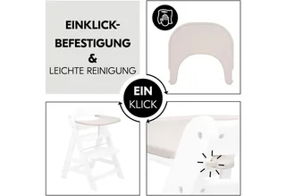 Alpha Click Tray - dienblad voor kinderstoel - Speckle Beige by Hauck in Cream – product photo 4 of 5