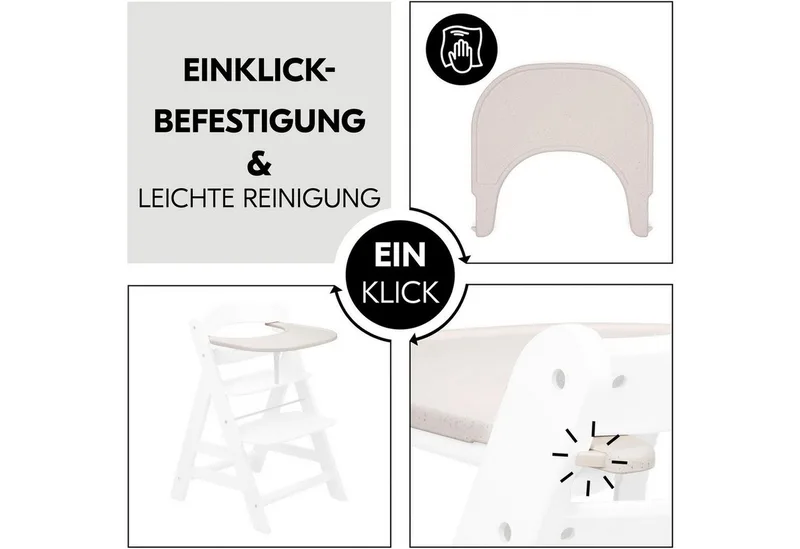 Alpha Click Tray - dienblad voor kinderstoel - Speckle Beige by Hauck in Cream – product photo 4 of 5