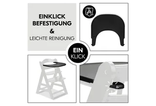 Alpha Click Tray - dienblad voor kinderstoel von Hauck in Schwarz – Produktfoto 4 von 5