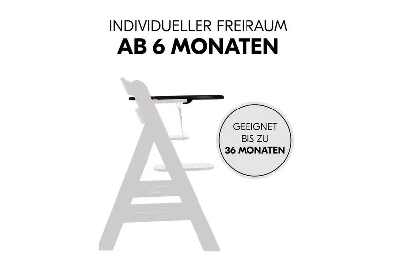 Alpha Click Tray - dienblad voor kinderstoel von Hauck in Schwarz – Produktfoto 5 von 5