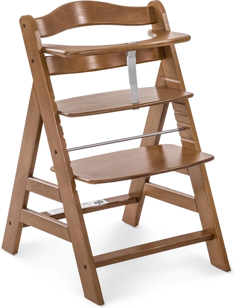 Alpha+ Kinderstoel - meegroeiend vanaf 6 maanden tot 90 kg - FSC® gecertificeerd beukenhout från Hauck i Walnoot – produktbild