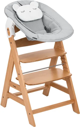 Alpha Kinderstoel - Newborn Set Pre - FSC® - gecertificeerd by Hauck in Nature Grey – product photo 1 of 5