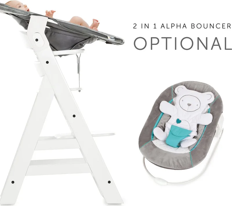 Alpha+ White Kinderstoel - FSC® gecertificeerd beukenhout von Hauck in Weiß – Produktfoto 4 von 5