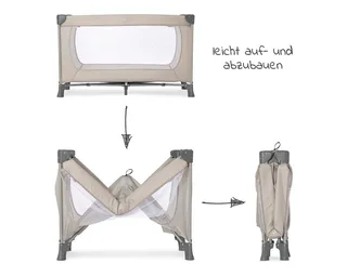 Baby-Reisebett Dream'n Play - Beige, Kinder Reisebett - faltbares Babyreisebett 120x60 mit Tasche by Hauck – product photo 5 of 5