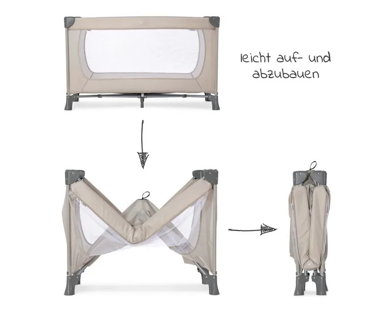 Baby-Reisebett Dream'n Play - Beige, Kinder Reisebett - faltbares Babyreisebett 120x60 mit Tasche by Hauck – product photo 5 of 5