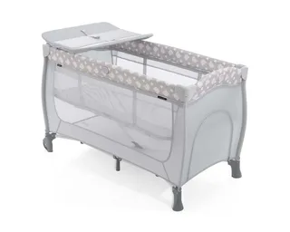 Baby-Reisebett Sleep'n Play Center - Teddy Grey, mit Wickelauflage, höhenverstellbar, Rollen & seitlichem Einstieg by Hauck in Grey – product photo 5 of 5