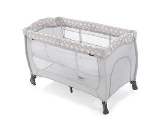 Baby-Reisebett Sleep'n Play Center - Teddy Grey, mit Wickelauflage, höhenverstellbar, Rollen & seitlichem Einstieg by Hauck in Grey – product photo 4 of 5
