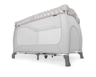 Baby-Reisebett Sleep'n Play Center - Teddy Grey, mit Wickelauflage, höhenverstellbar, Rollen & seitlichem Einstieg by Hauck in Grey – product photo 3 of 5